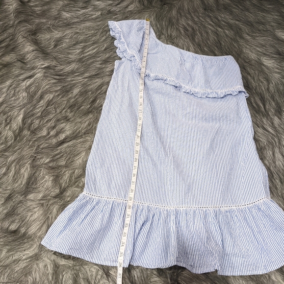 🩵 SOLD 🩵Neiman Marcus striped cotton one shoulder dress - Picture 7 of 7